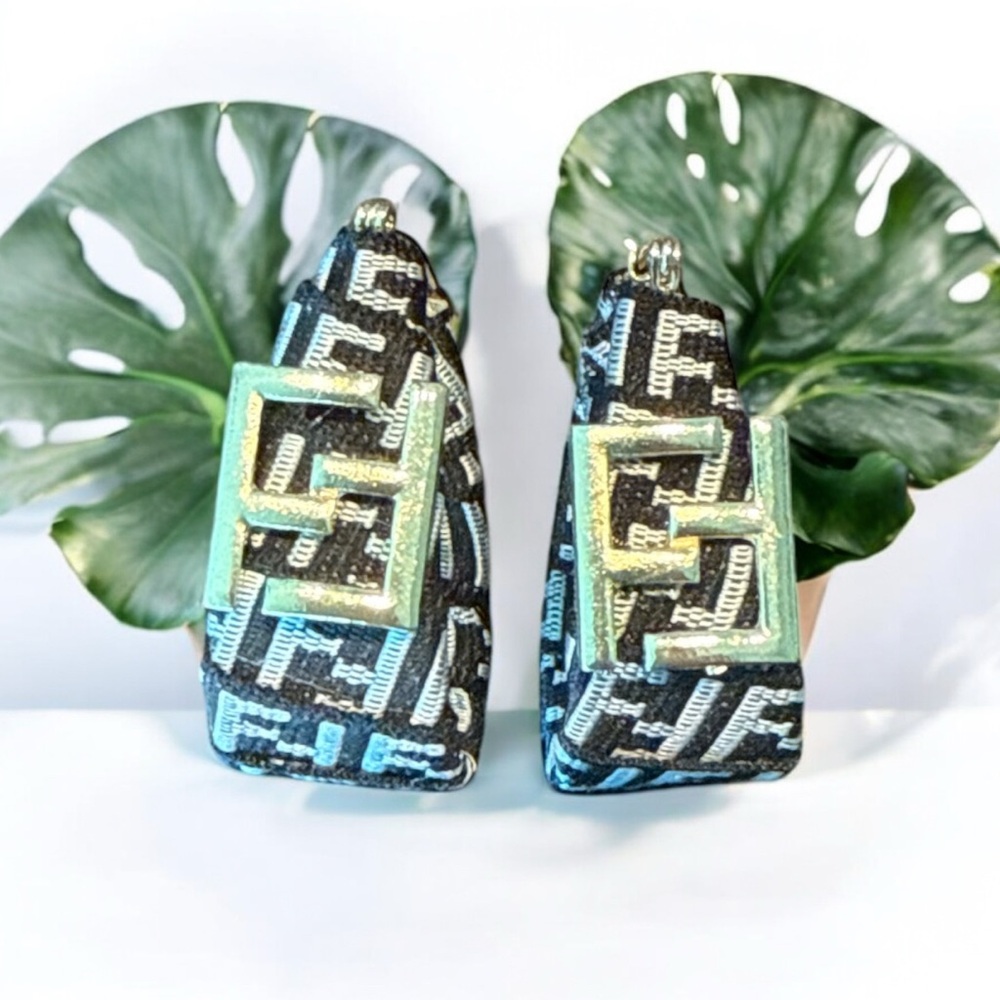 Black and White Patterned Earrings